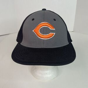 Chicago Bears Hat, OCSports Flex Fit Cap, Grey/Black, Logo, A-Flex, L-XL